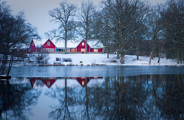 winter lake house